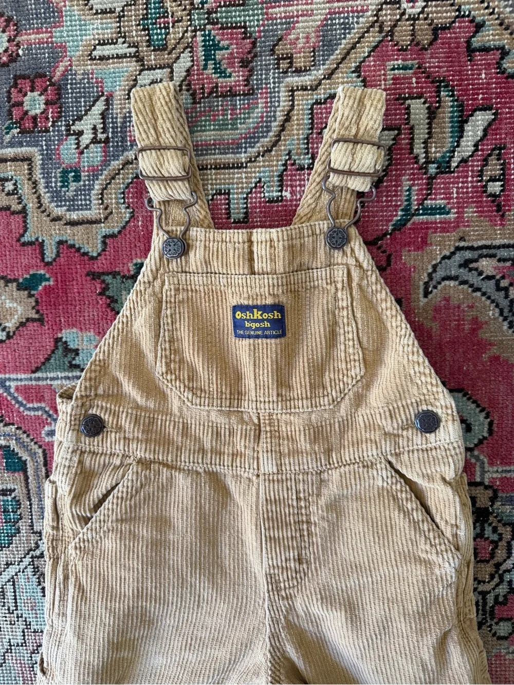 OshKosh B'gosh Tan Corduroy Overalls with Front Pocket
